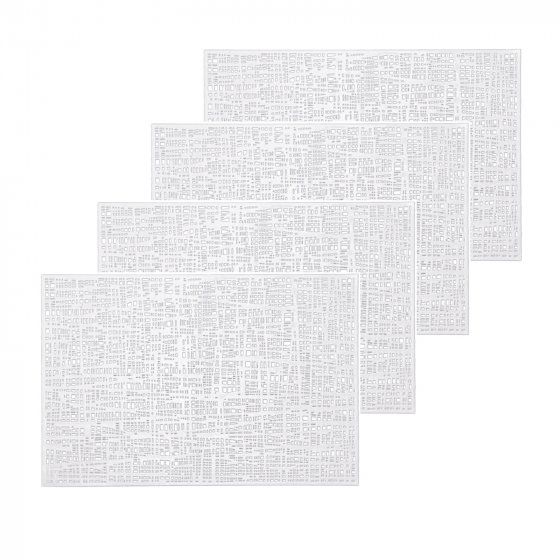 Platzmatte, 4 Stück Scribble 