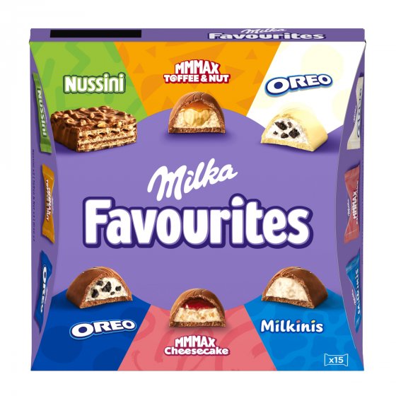 Milka Favourites beliebte Pralinenmischung Packung 141g 