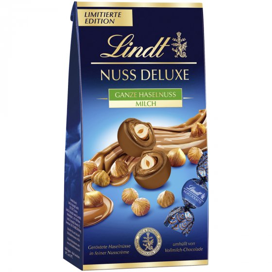 Lindt Nuss Deluxe Ganze Haselnuss Milch Beutel 98g 