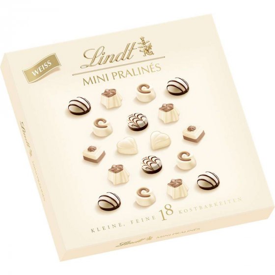 Lindt Schoko Pralinen in Mini Weiß mit cremiger Kakaobutter 90g 