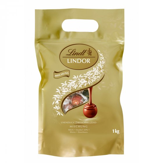 Lindor Lindor Gemischt zartschmelzende Vollmilchschokolade 1000g 