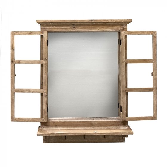 Dekofenster mit Spiegel Braun 