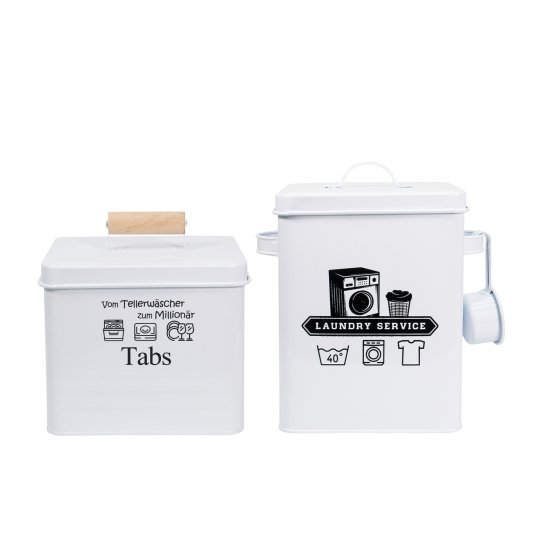 Aufbewahrungsboxen für Geschirrspültabs und Waschmittel 