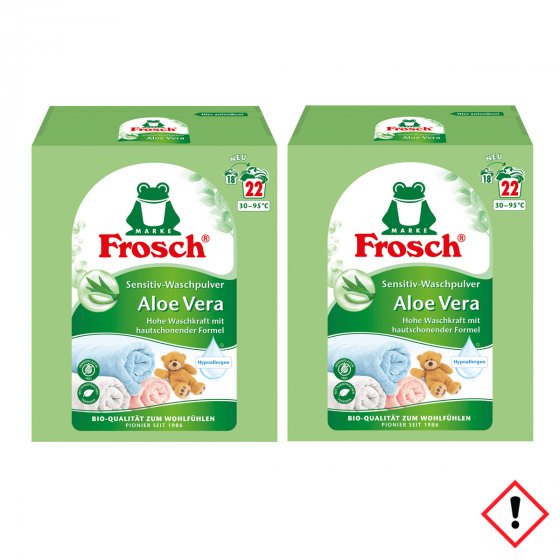 Frosch Aloe Vera Sensitiv Waschmittel 22 Waschladungen 1450g 2er Pack 