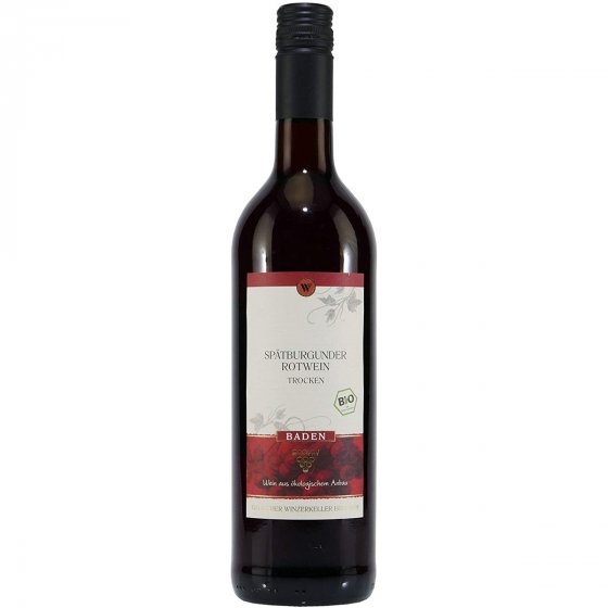 Bio Baden Spätburgunder Rotwein trockener Qualitätswein 750ml 