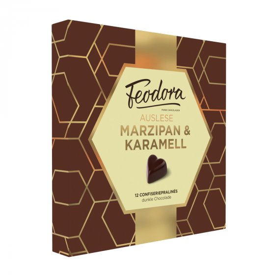 Feodora Auslese Marzipan und Karamell Pralinenmischung 12 Stück 125g 