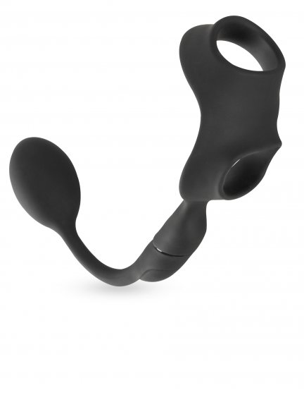 Analplug mit Hoden-/Penisring Cock Ring with RC Butt Plug 