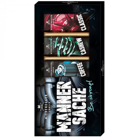 Niederegger Männersache Marzipantrio Minibrote Be strong 5x35g 