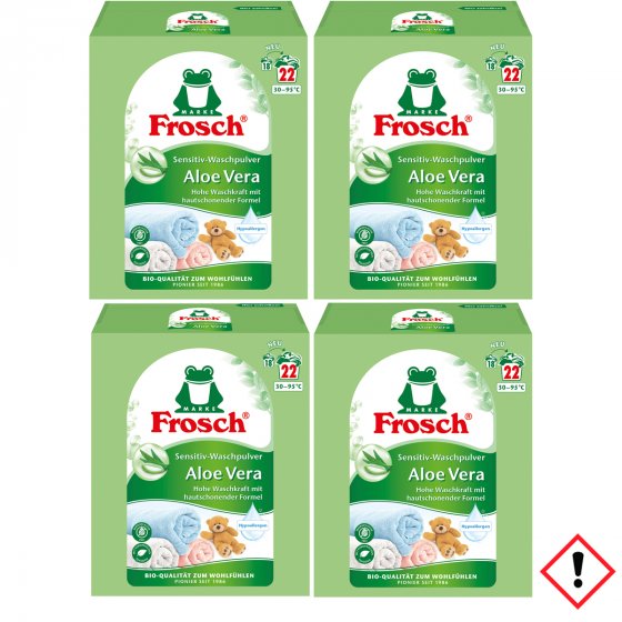 Frosch Aloe Vera Sensitiv Waschmittel 22 Waschladungen 1450g 4er Pack 