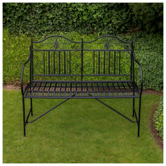 Gartenbank Schwarz Metallbank Celia 