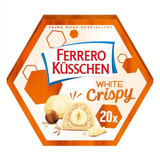 Ferrero Küsschen White Crispy mit weißer Schokolade und Crisp 172g 
