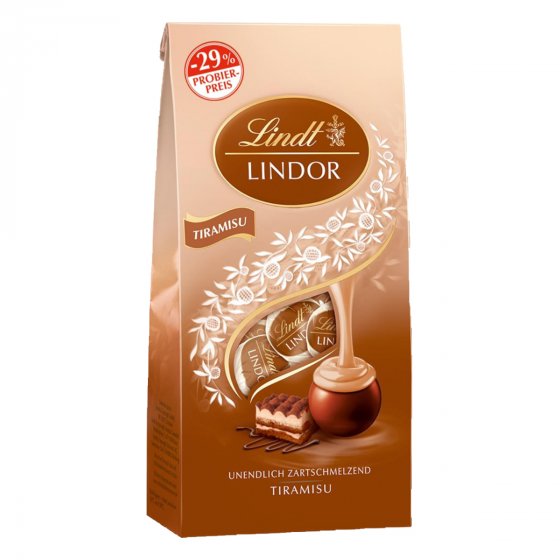 Lindor Kugeln Tiramisu mit Schokoladen zartschmelzende Füllung 137g 