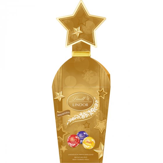 Lindt Lindor Vollmilch Kugeln mit Füllung 3fach Mischung Köcher 150g 