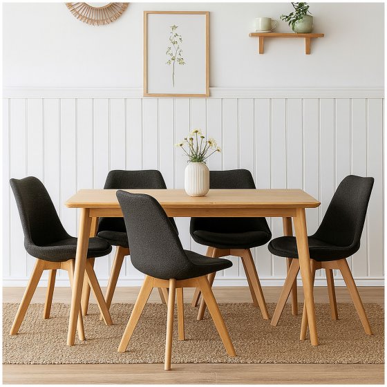 Esszimmerstuhl 4er Set Atlanta Grau 