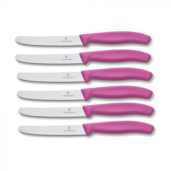 Brötchenmesser Tomatenmesser 6-teilig Pink