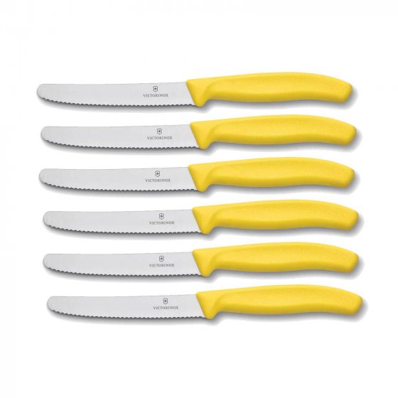 Brötchenmesser Tomatenmesser 6-teilig Gelb