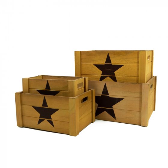 Holzkisten-Set 4 Größen 