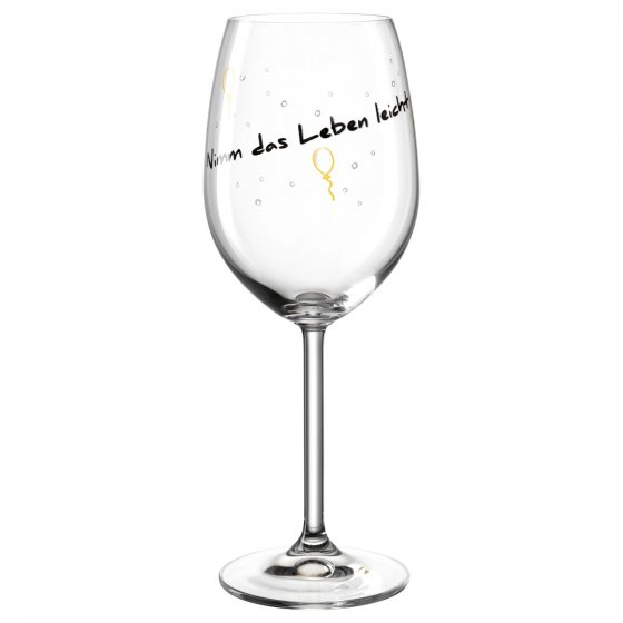 Weinglas 460 ml 'Nimm das Leben leicht' PRESENTE 