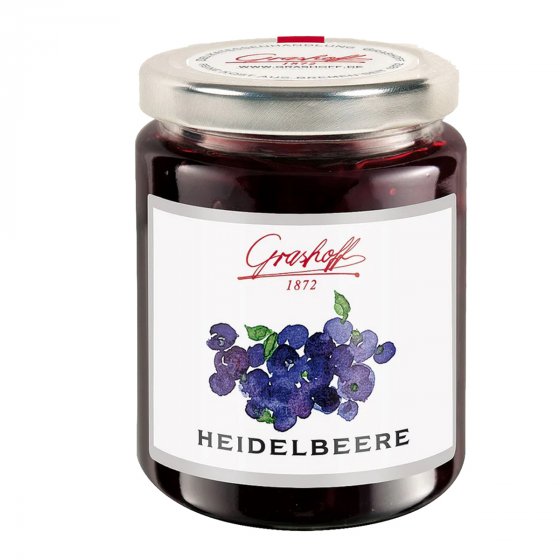 Grashoff Heidelbeerkonfitüre Extra fruchtiger Brotauftstrich 250g 