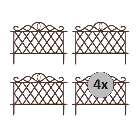 Zierzaun Antik Braun Nessa 