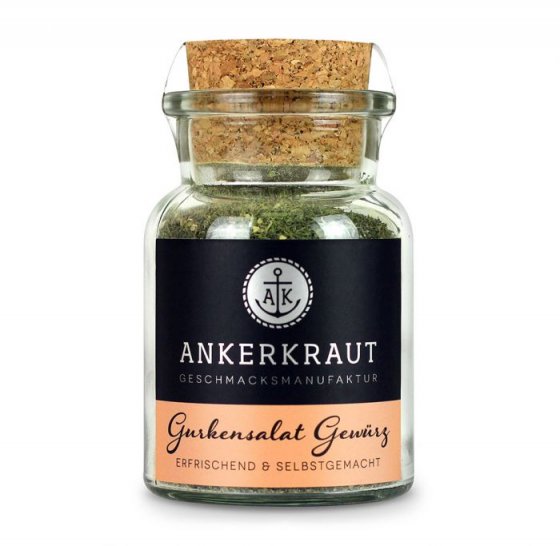 Ankerkraut Gurkensalat Gewürz Gewürzmischung im Korkenglas 60g 