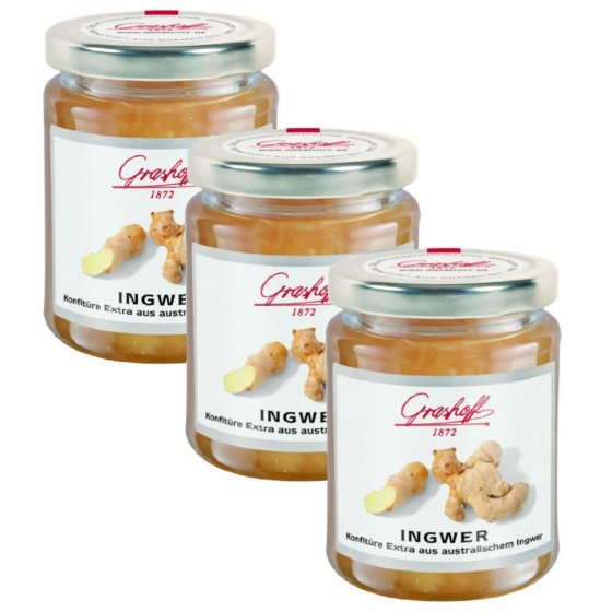 Grashoff Australische Ingwer scharf Konfitüre Extra 250g 3er Pack 