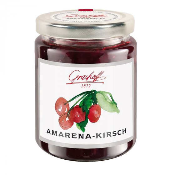 Grashoff Amarena Kirsche Konfitüre Extra mit Bittermandelaroma 250g 