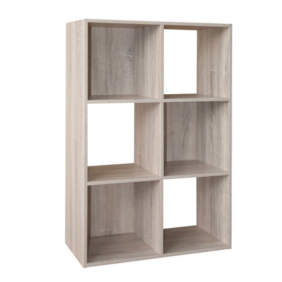 Standregal Sonoma 6 Fächer 60 x 90 x 30 cm vielseitig als Regal oder Raumteiler 