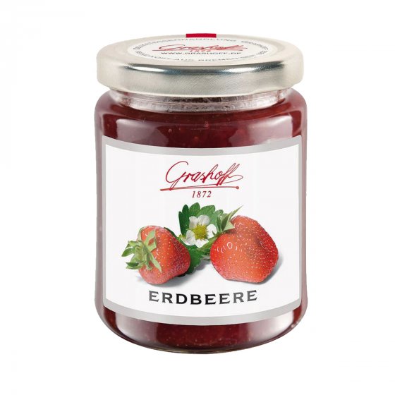 Grashoff Erdbeer Konfitüre Extra mit aromatischen Erdbeeren 250g 