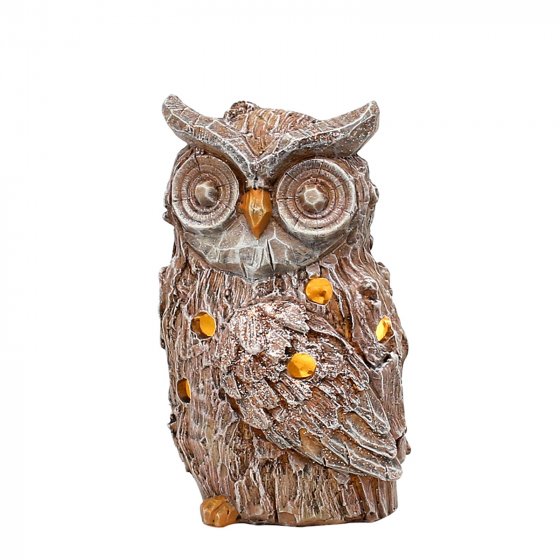 LED Eule mit Glitter 