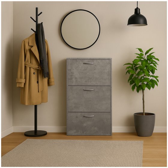 Schuhschrank Thekla Beton 