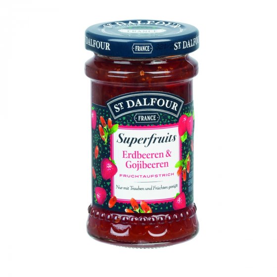 St. Dalfour Superfruits Erdbeeren und Gojibeeren Fruchtaufstrich 170g 