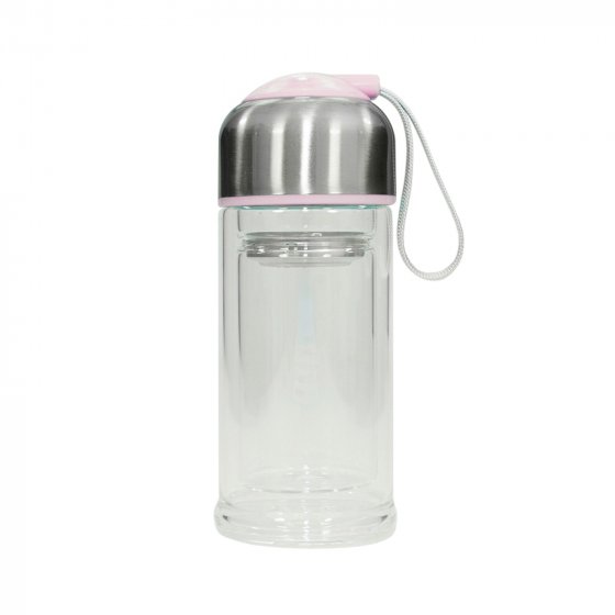 Trinkflasche Glas mit Einsatz 