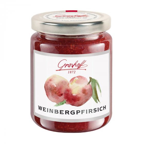 Grashoff Weinbergpfirsich Konfitüre Extra mit fruchtigen Früchten 250g 