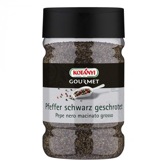 Kotanyi Pfeffer schwarz geschrotet Großverbraucher Gastronomie 630g 