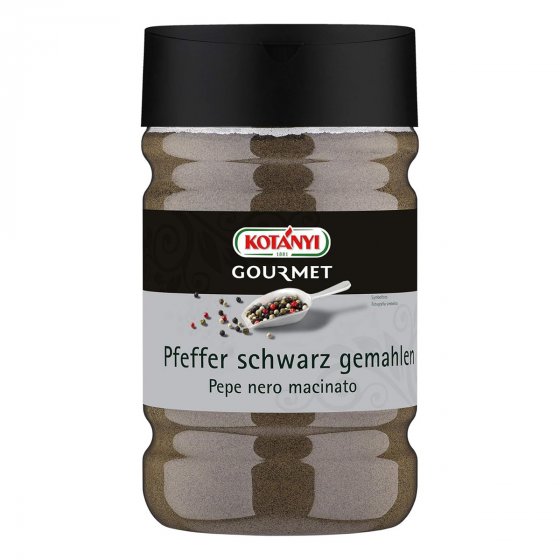 Kotanyi Pfeffer schwarz gemahlen Großverbraucher und Gastronomie 600g 