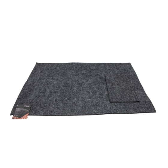 Platzset 4er Set  mit Bestecktasche Dunkelgrau Hellgrau 