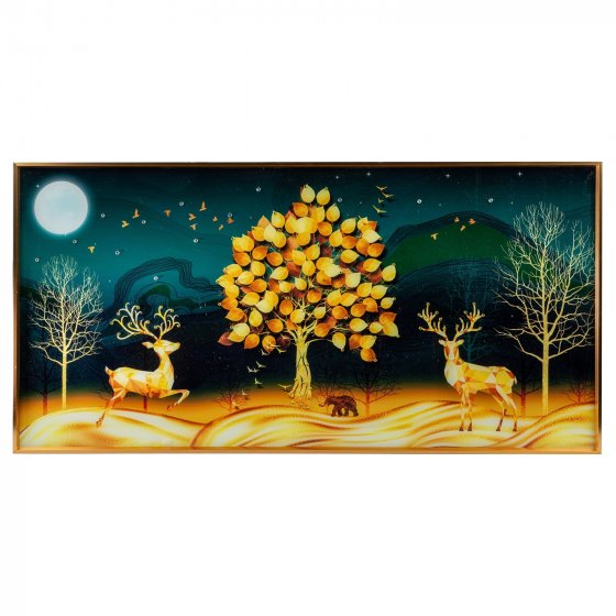 Wandbild Wanddeko Diamant Hirsche 