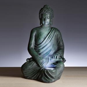 Buddha mit Solarleuchte