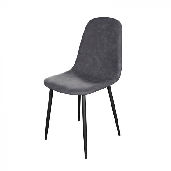 Stuhl Savannah PU Antikgrau 