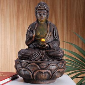 Beleuchteter Zimmerbrunnen "Buddha" 