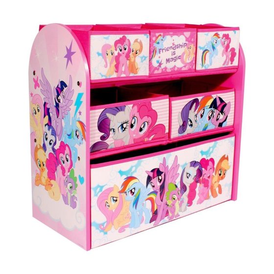 My Little Pony Aufbewahrungsregal Kinder 3-stöckig mit Boxen 