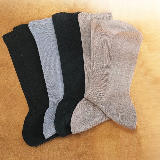 Komfort-Socken aus „Fil d’Ecosse” 6 Paar 39/42