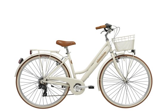 Cityfahrrad 28 Zoll RETRO Lady beige inkl. Korb 