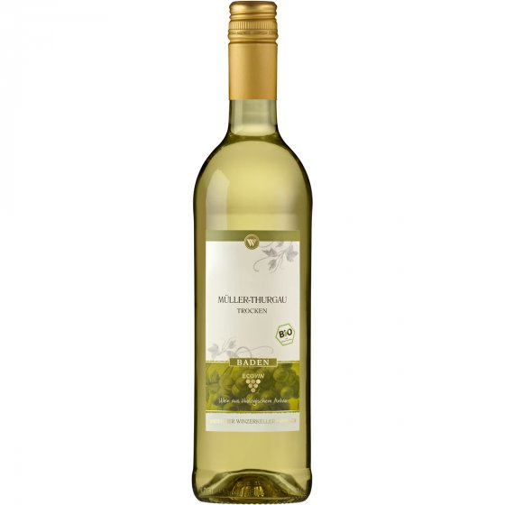 Bio Baden Müller Thurgau trockener Weißwein Qualitätswein 750ml 