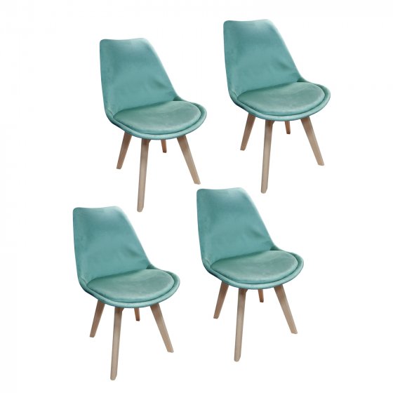Stuhl Atlanta Velvet Türkis 