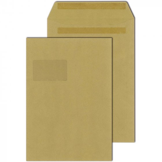 Versandtasche mit Fenster 250 St., selbstklebend DIN C4 