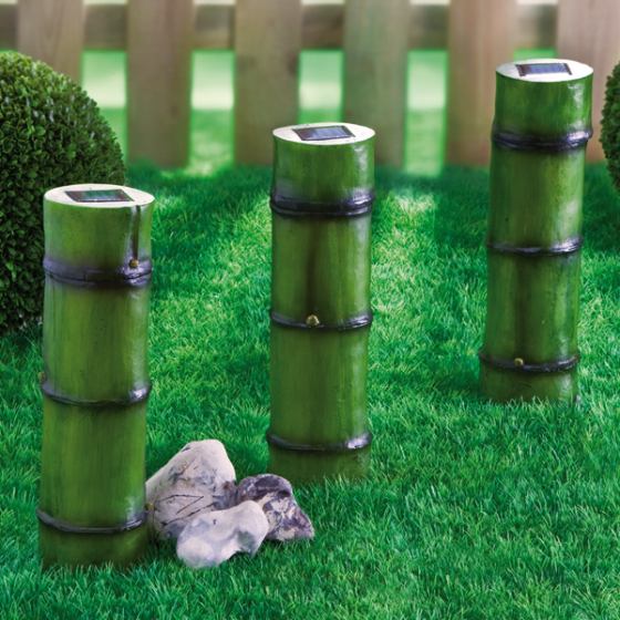 Solar-Gartenlampen "Bambus"