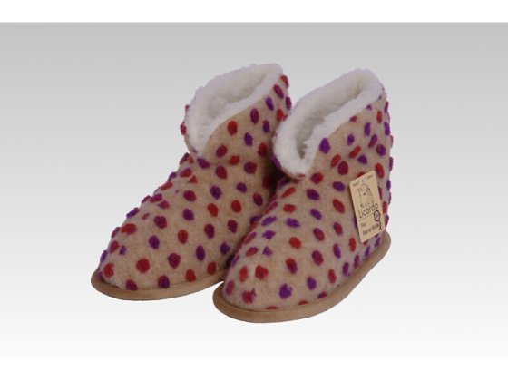 Heimschuh HS 18 Wolle Noppen beige 42/43 linke 