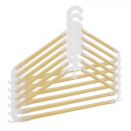 Kleiderbügel 6er Set Holz/Kunststoff Weiß